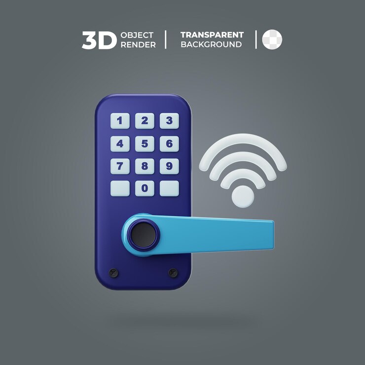 PSD ícone de porta inteligente 3d