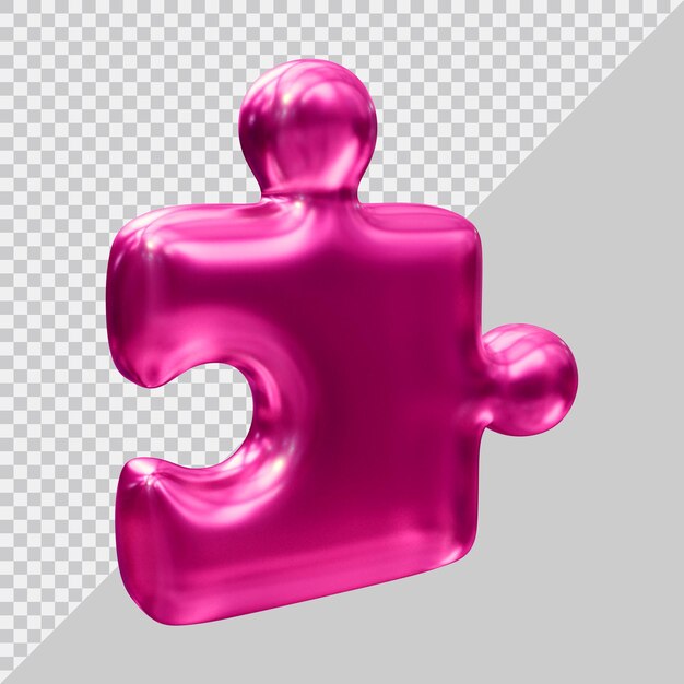 Ícone de quebra-cabeça com estilo 3d moderno