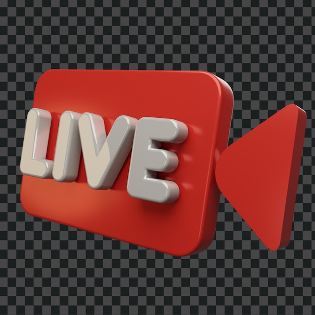 Ícone de renderização 3D agrupa mídia social como objeto