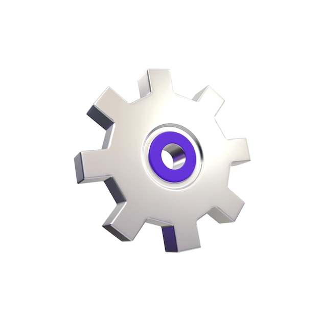 ícone de renderização 3D de configuração