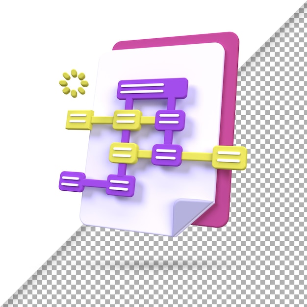 PSD Ícone de renderização 3d de fundo de ilustração de diagrama de gráfico de gráfico de negócios para o conceito de ideia de negócio