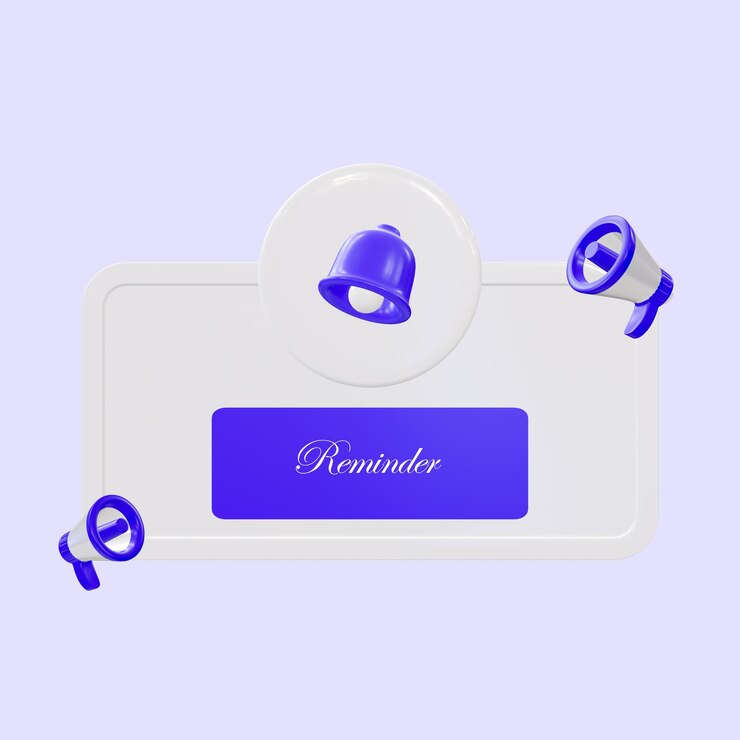 PSD ícone de renderização 3d de notificação e microfone