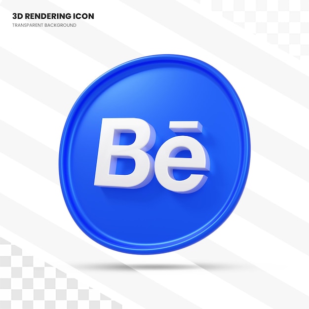 Ícone de renderização 3d do behance