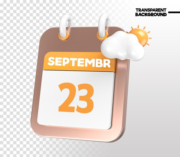 Ícone de renderização 3d do calendário