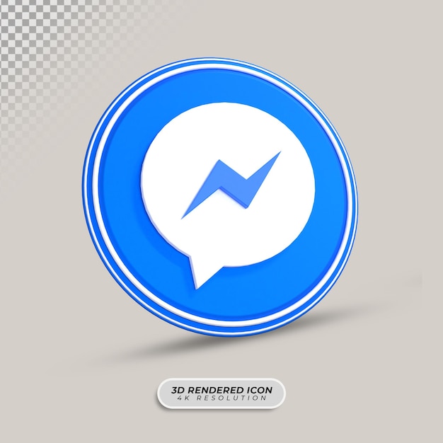 Ícone de renderização 3d do messenger