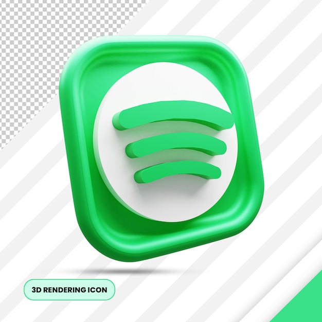 Ícone de renderização 3d do spotify