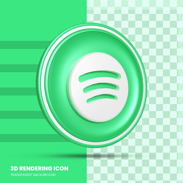 Ícone de renderização 3d do spotify