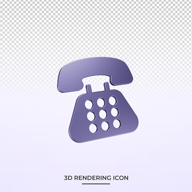 PSD Ícone de renderização 3d do telefone
