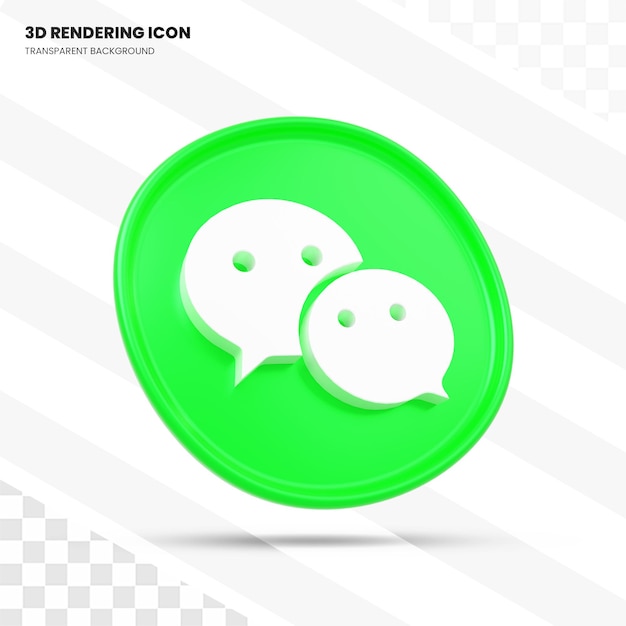 Ícone de renderização 3d do wechat