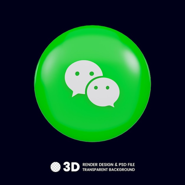 ícone de renderização 3D do wechat