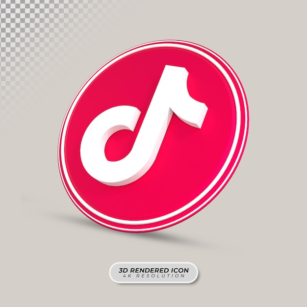 Ícone de renderização 3d tiktok