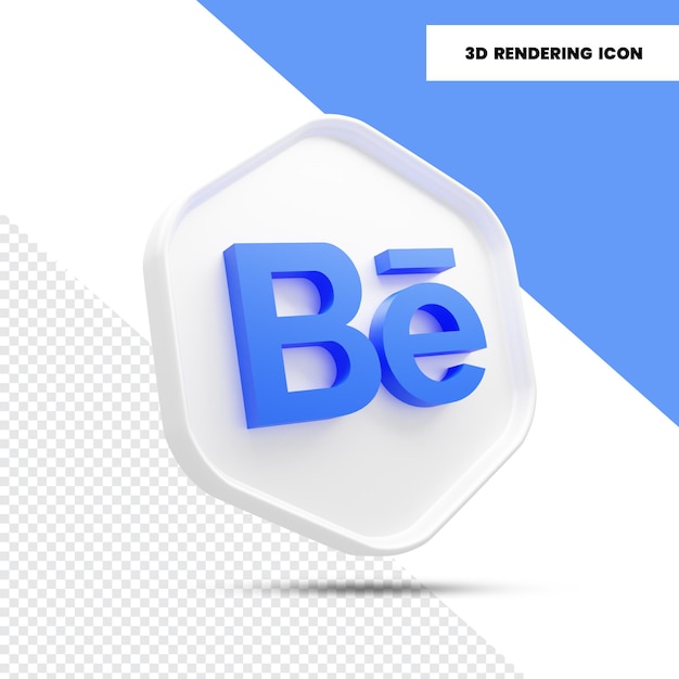 Ícone de renderização do behance 3d