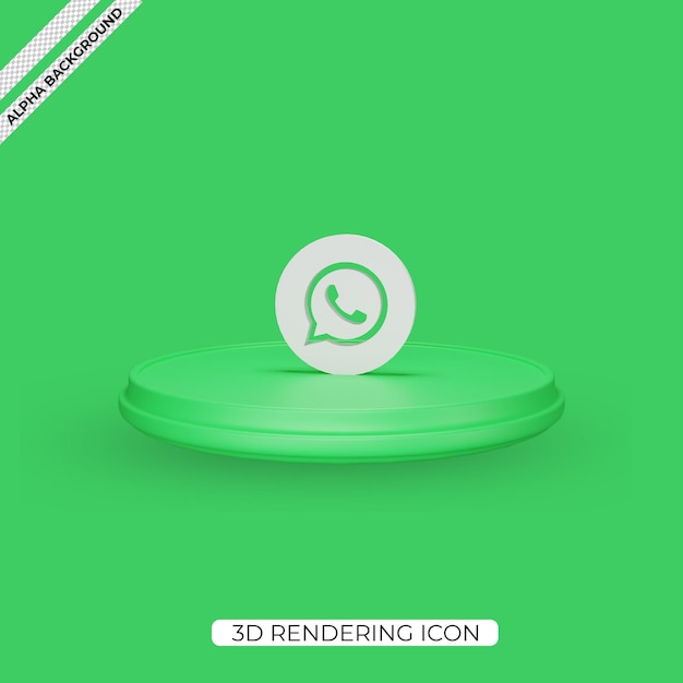 Ícone de renderização do whatsapp 3d isolado