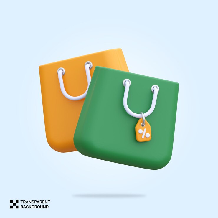 PSD ícone de sacolas de compras psd 3d