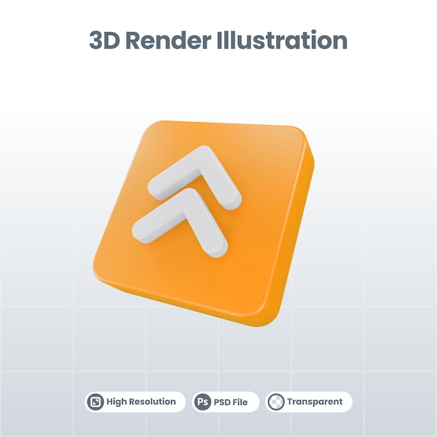 ícone de seta de ilustração 3d de girar