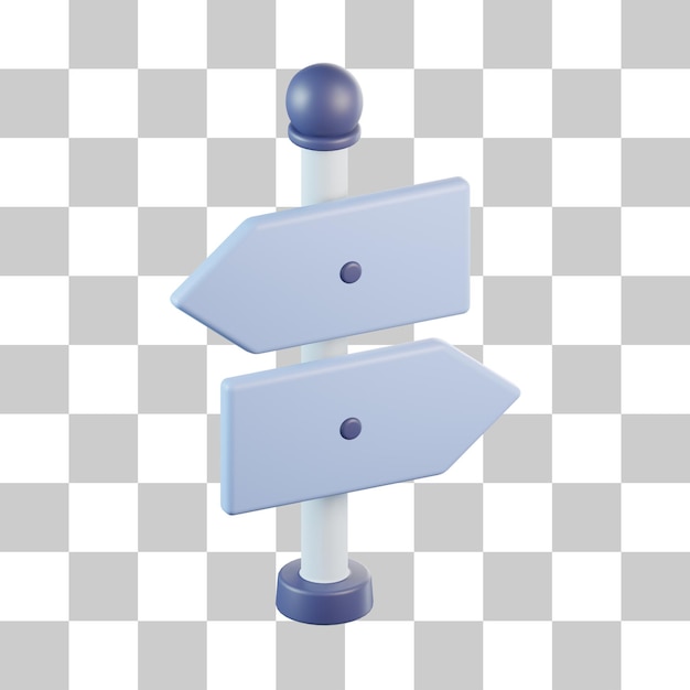 Ícone de sinalização rodoviária 3D