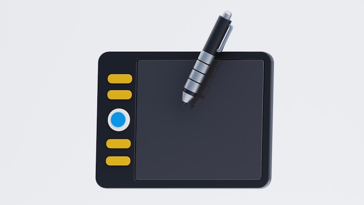 PSD ícone de tablet de desenho 3d