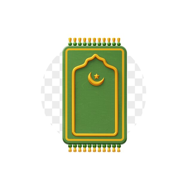 Ícone de tapete de oração 3D