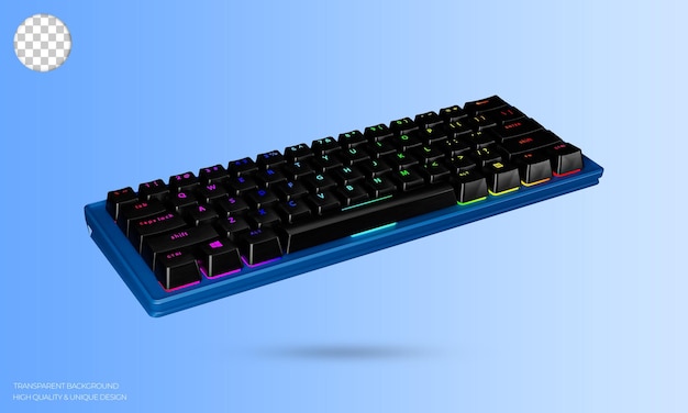 PSD Ícone de teclado 3d de computador