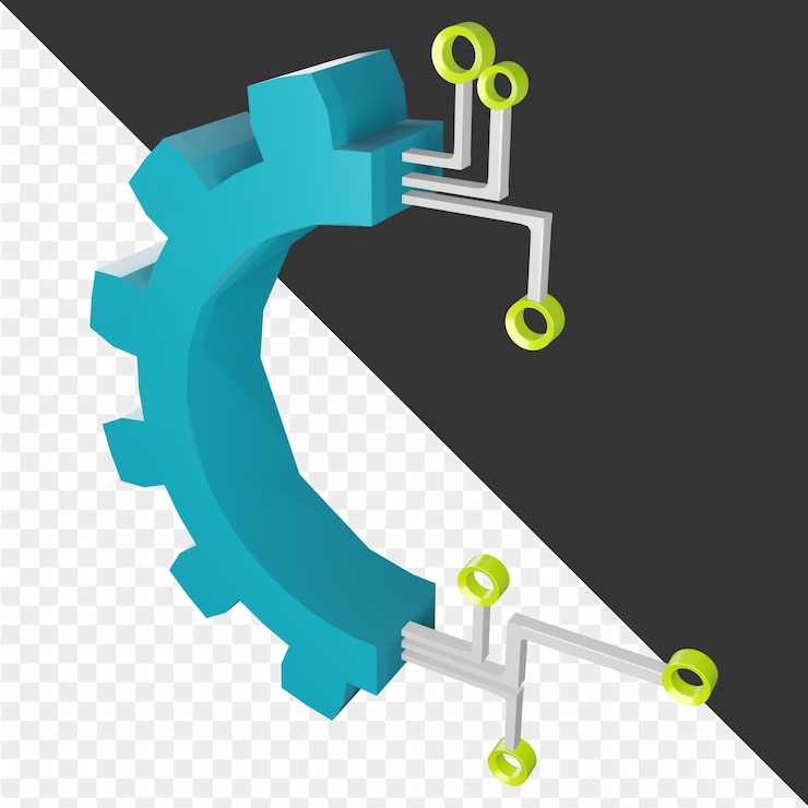 PSD ícone de tecnologia 3d