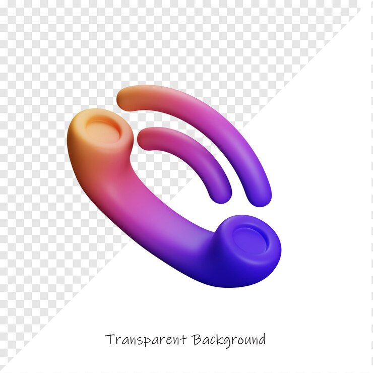 PSD ícone de telefone de desenho animado 3d com cores gradientes