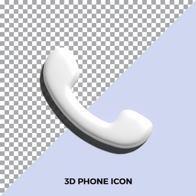 PSD Ícone de telefone de ilustração de renderização 3d isolado