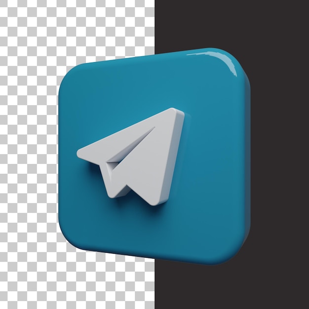 ícone de telegrama isolado em renderização 3d
