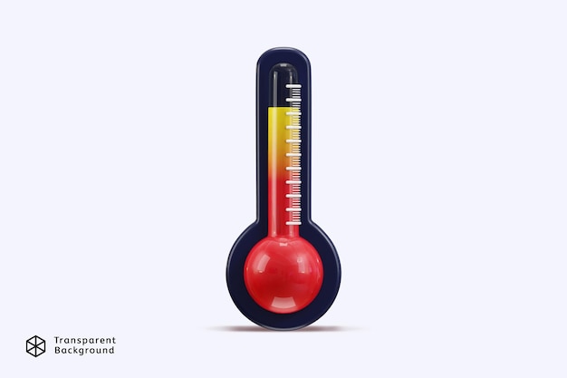 PSD Ícone de termômetro ilustração vetorial de renderização 3d