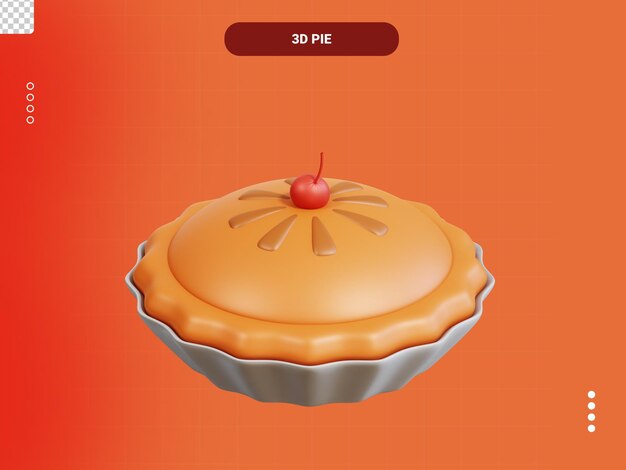 ícone de torta 3d