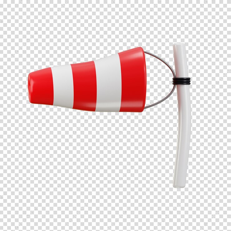 PSD ícone de vento na direção do vento indicando ícone ilustração vetorial de renderização 3d