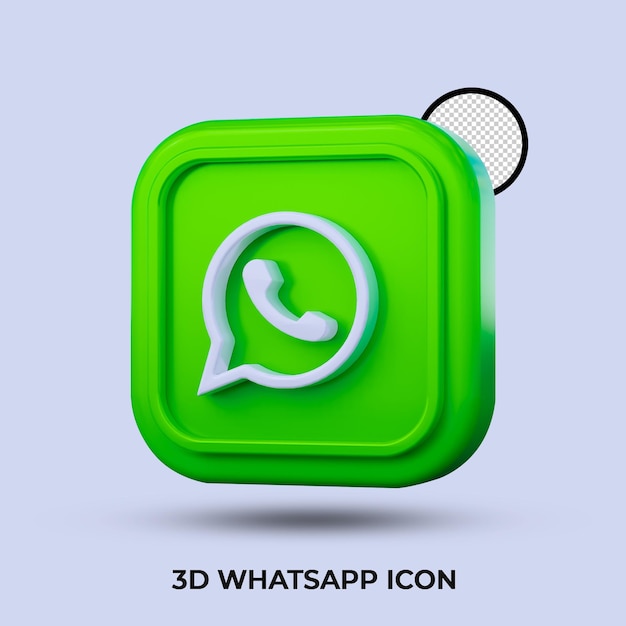 Ícone de whatsapp 3d isolado