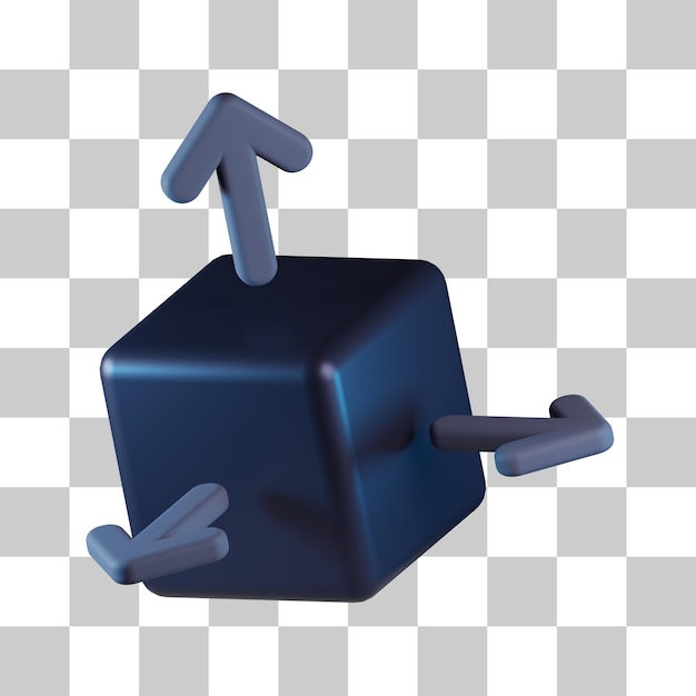 Ícone desenhar cubo 3d