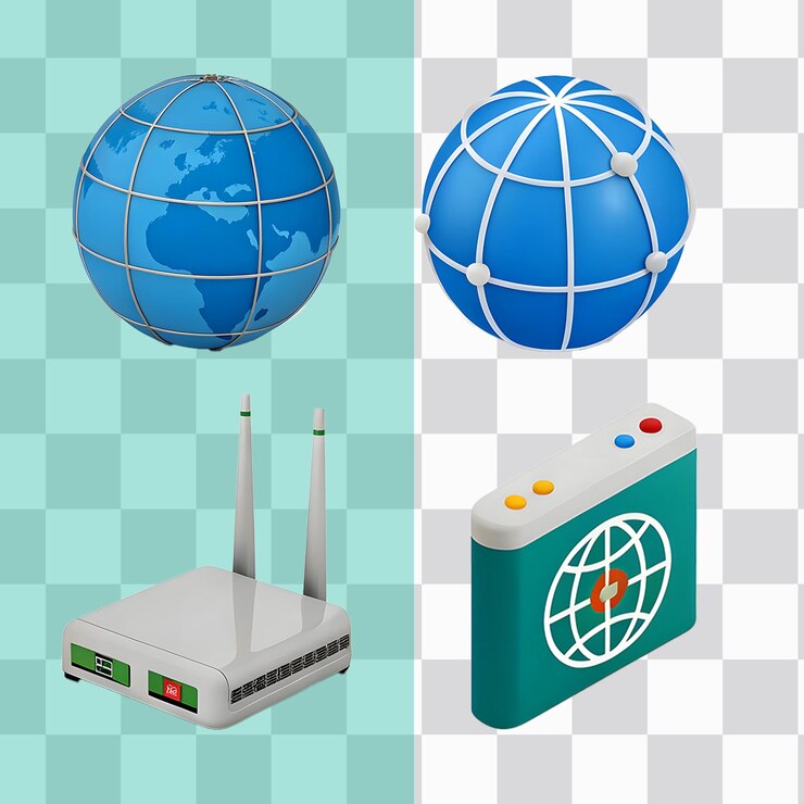 PSD icone di connettività internet e rete