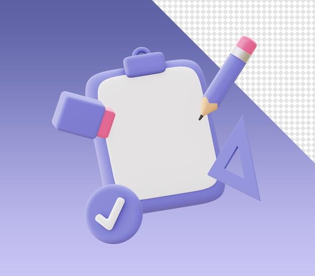 Icone di descrizione del lavoro di rendering di cartoni animati 3d per i progetti di social media di app mobili web UI UX
