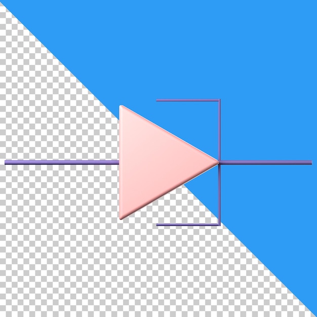 Icône De Diode De Tunnel Isolée Sur Le Fond Transparent