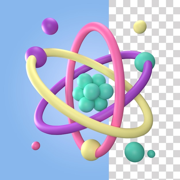 ícone do átomo 3d