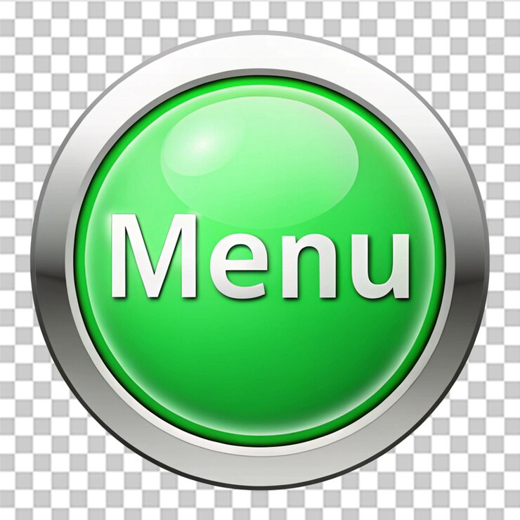 PSD ícone do botão de menu isolado em fundo transparente