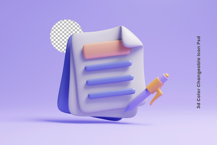 PSD ícone do conceito de gerenciamento da área de transferência da lista de verificação 3d ou ícone do conceito de lista de tarefas 3d