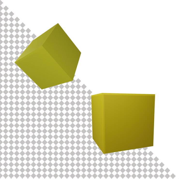 PSD ícone do cubo 3d