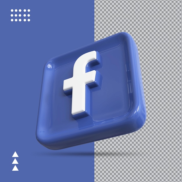 Ícone do facebook 3d