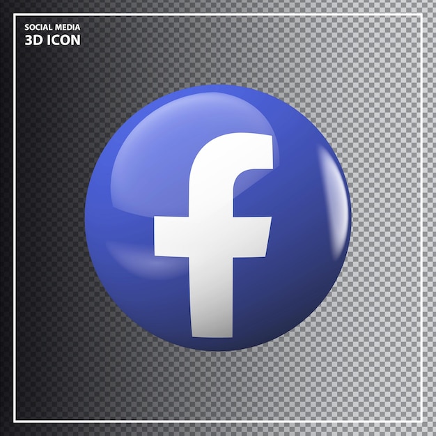 Ícone do Facebook 3d