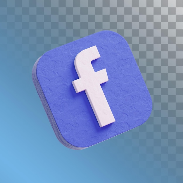 Ícone do facebook 3d