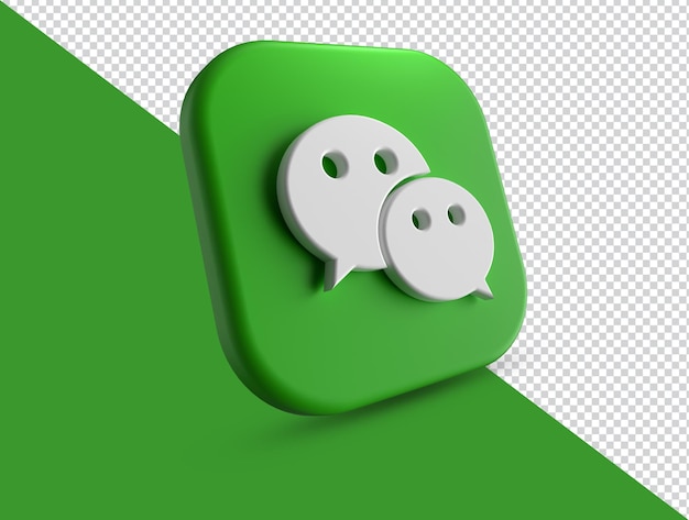 ícone do logotipo do wechat de renderização 3D