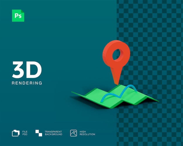 Ícone do mapa 3D