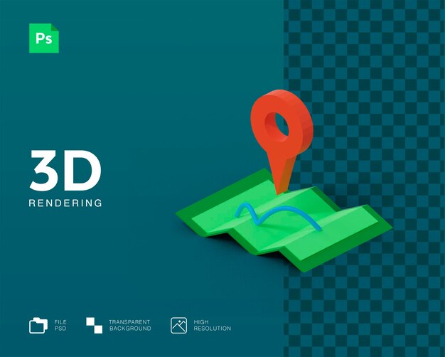 Ícone do mapa 3D