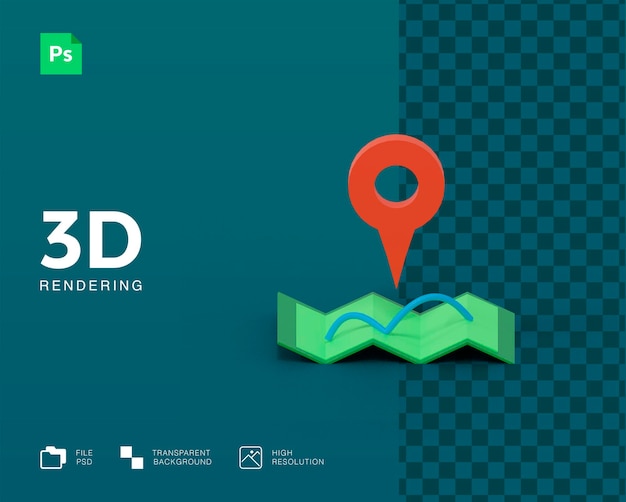 Ícone do mapa 3D