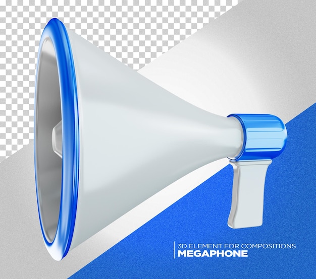 PSD Ícone do megafone 3d