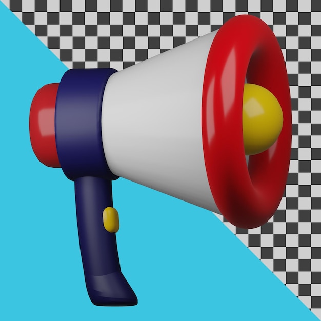 PSD Ícone do megafone 3d