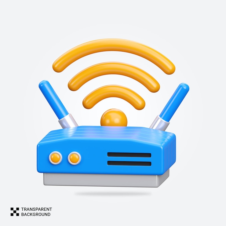 PSD ícone do modem de renderização psd 3d