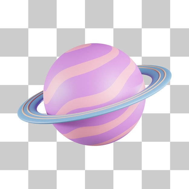 Ícone do Planeta Saturno em 3D